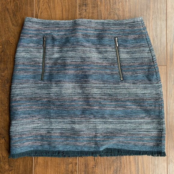 LOFT Dresses & Skirts - Loft | Raw hem ombre woven pencil skirt